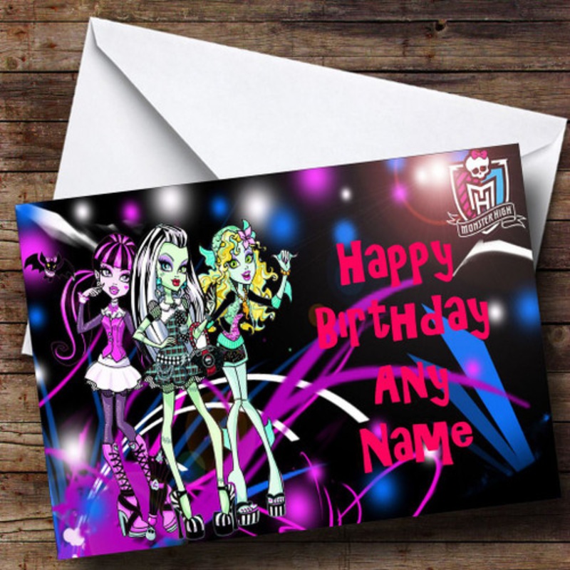 Monster High Personalised Birthday Card – The Card Zoo