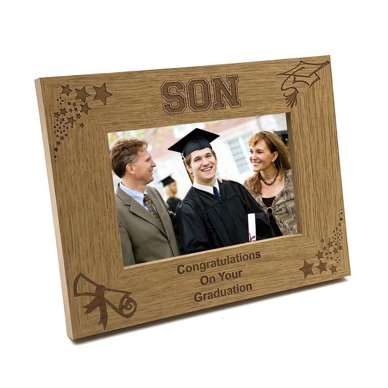 Son Graduation Stars and Hat Photo Frame Gift