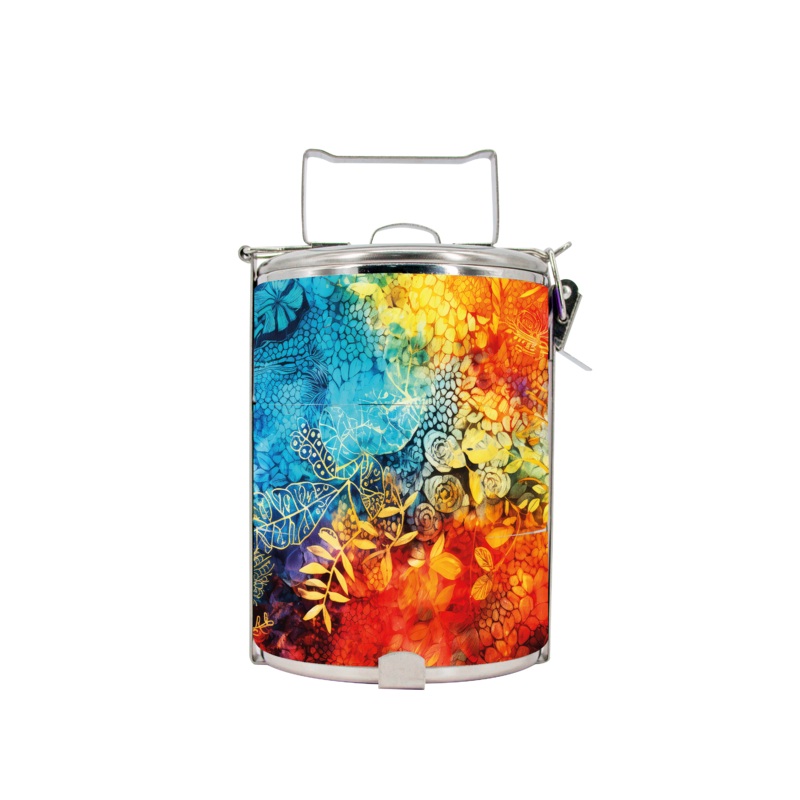 BDARI Tiffin Carrier – Abstract Batik  (Nationwide Delivery)