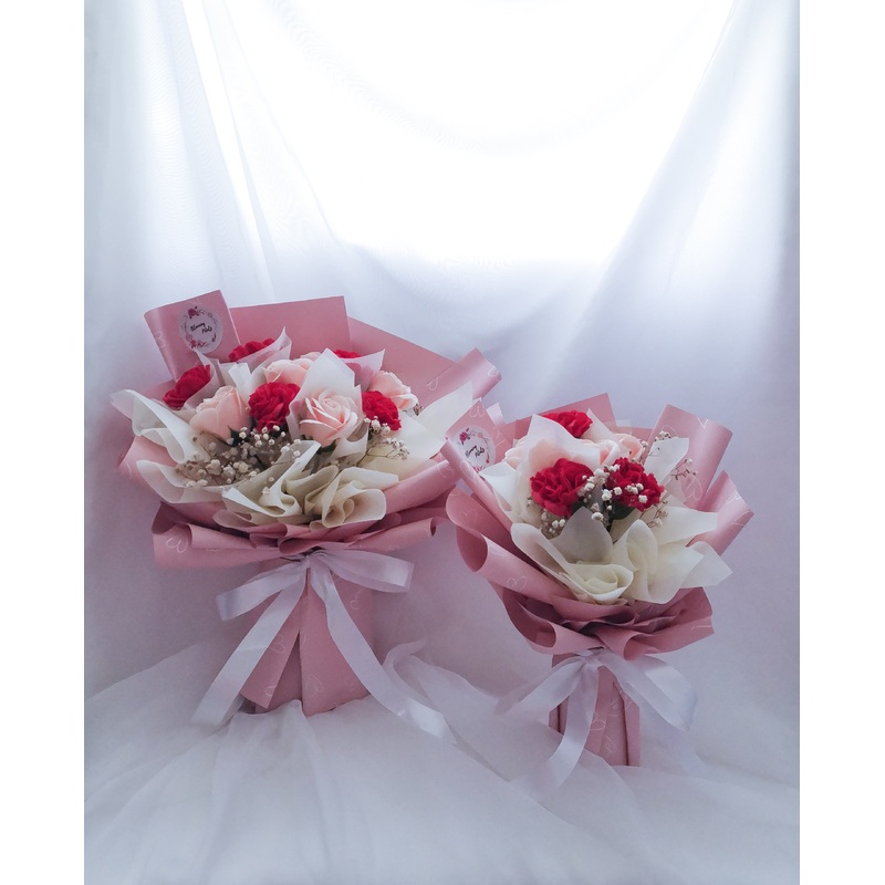 Carnation Rose Artificial Flower Bouquet (Klang Valley Delivery Only)