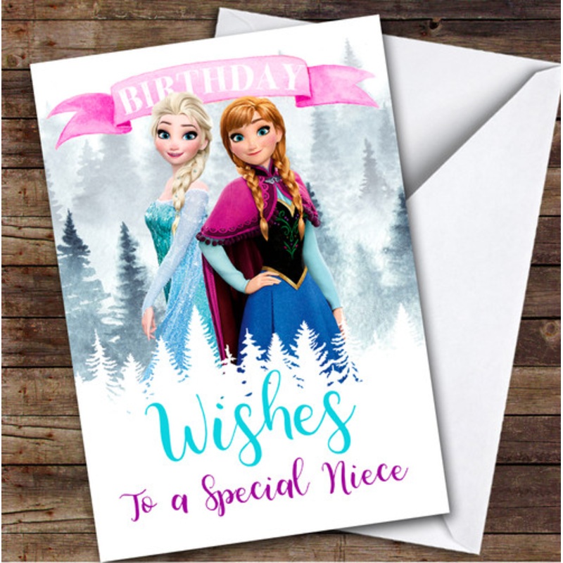 Frozen Wishes Special Niece Winter Kids Personalised Children’s Birthday Card – The Card Zoo