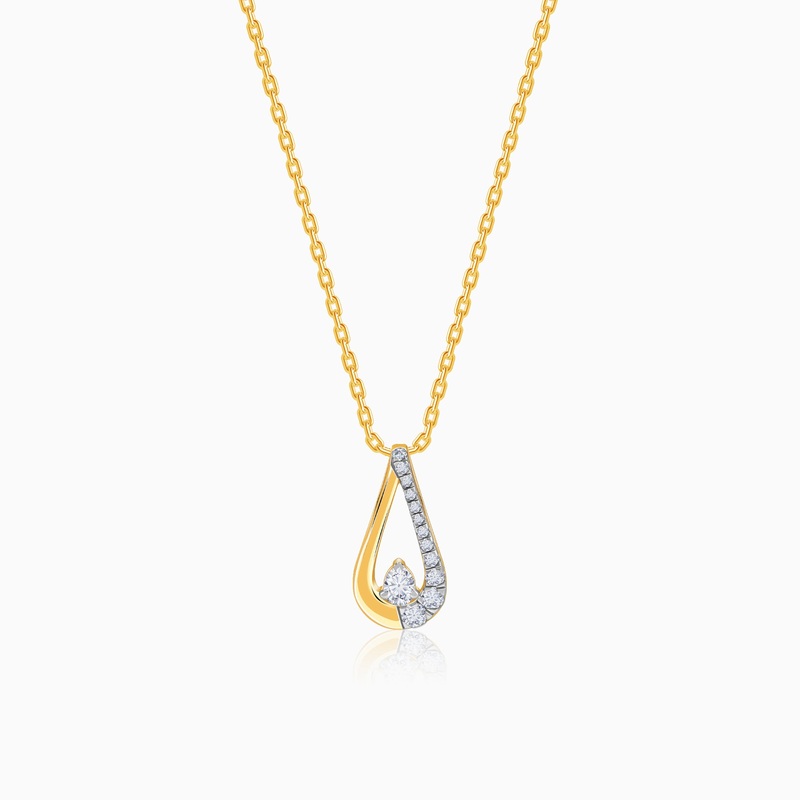 Gold Morning Driblet Diamond Pendant