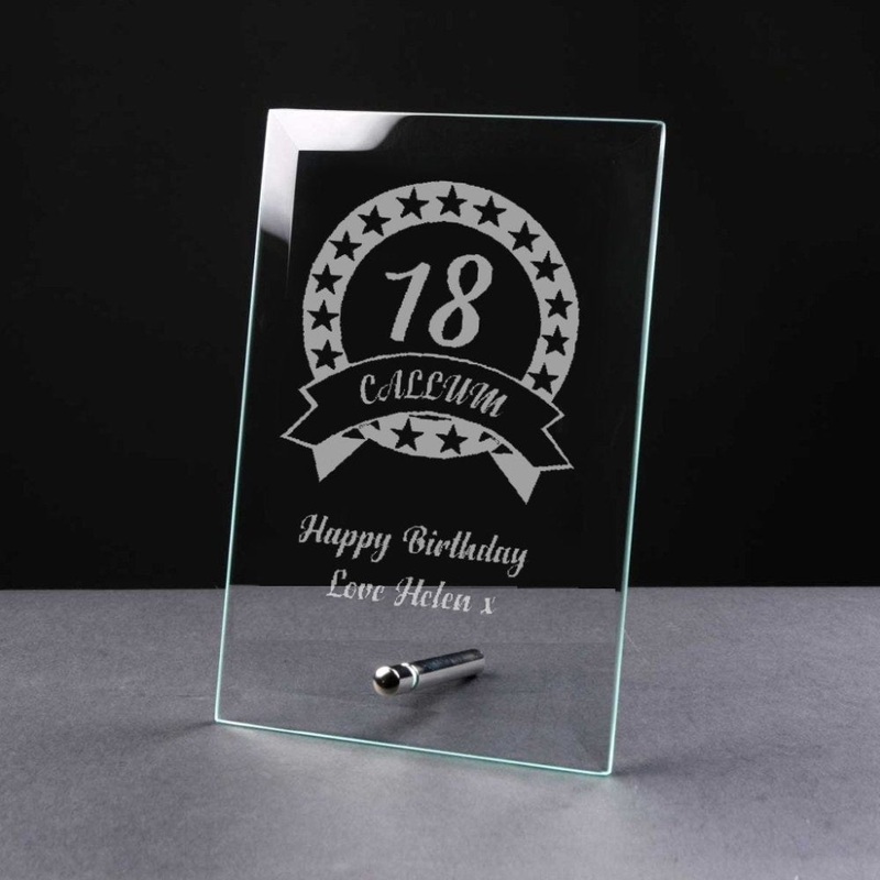 Personalised BIRTHDAY Gift 18th/21st/30th/40th/50th/60th/70th Glass Plaque