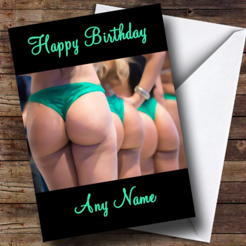 Three Lovely Ladies Bums Personalised Birthday Card – The Card Zoo