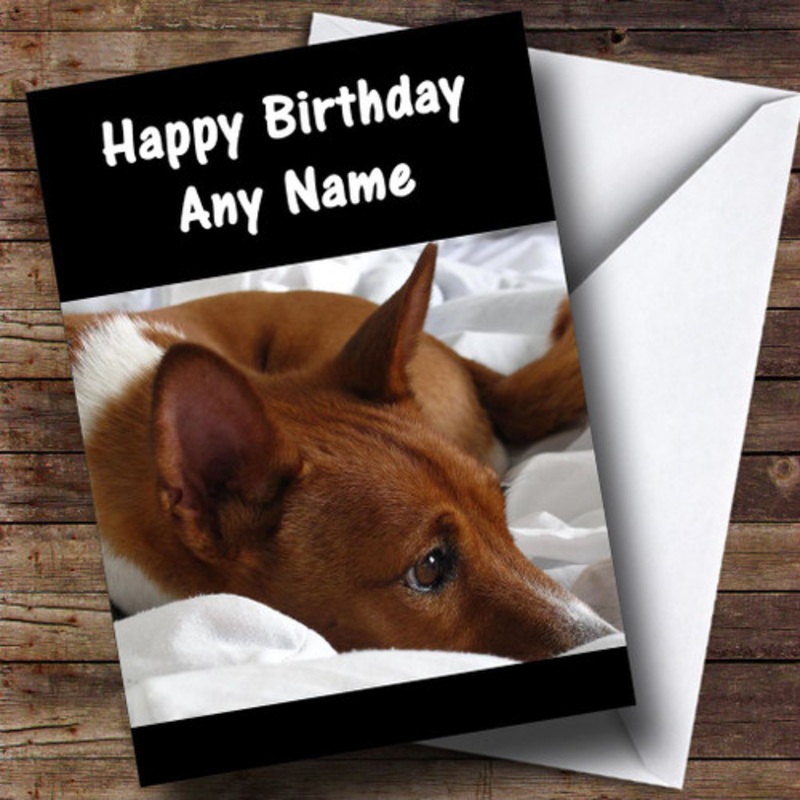 Basenji Dog Personalised Birthday Card – The Card Zoo