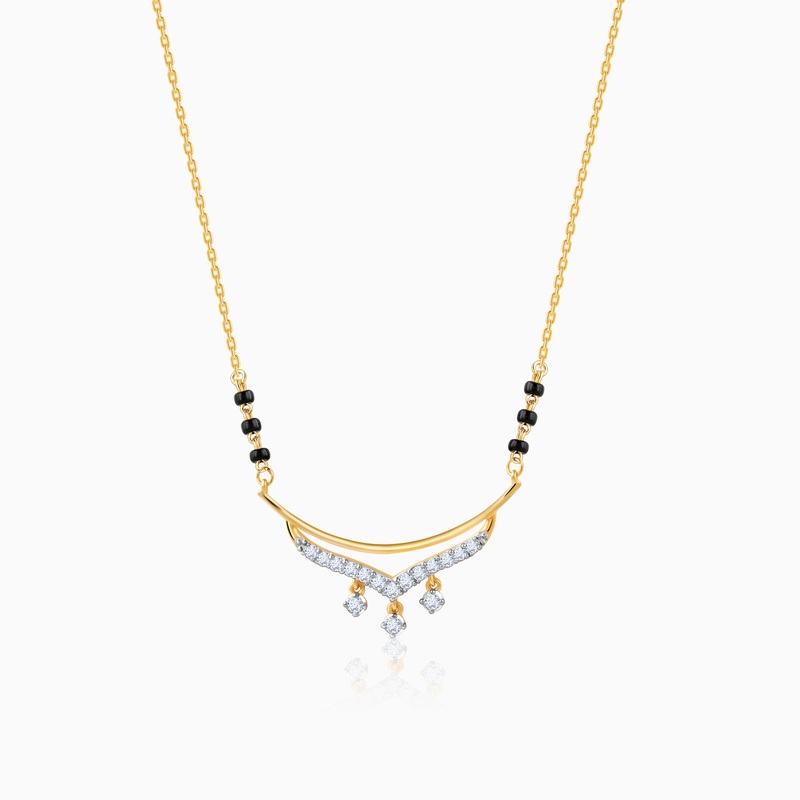 Gold Aarti Diamond Mangalsutra
