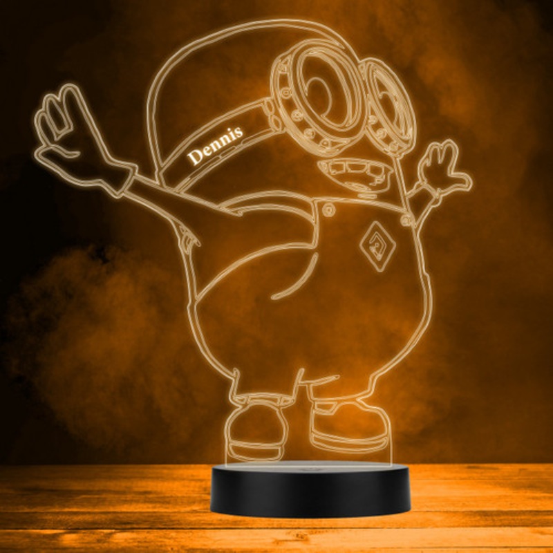 Minion Despicable Me Character Personalised Gift Colour Change LED Night Light – The Card Zoo