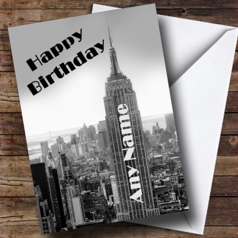 New York Empire State Building Personalised Birthday Card – The Card Zoo