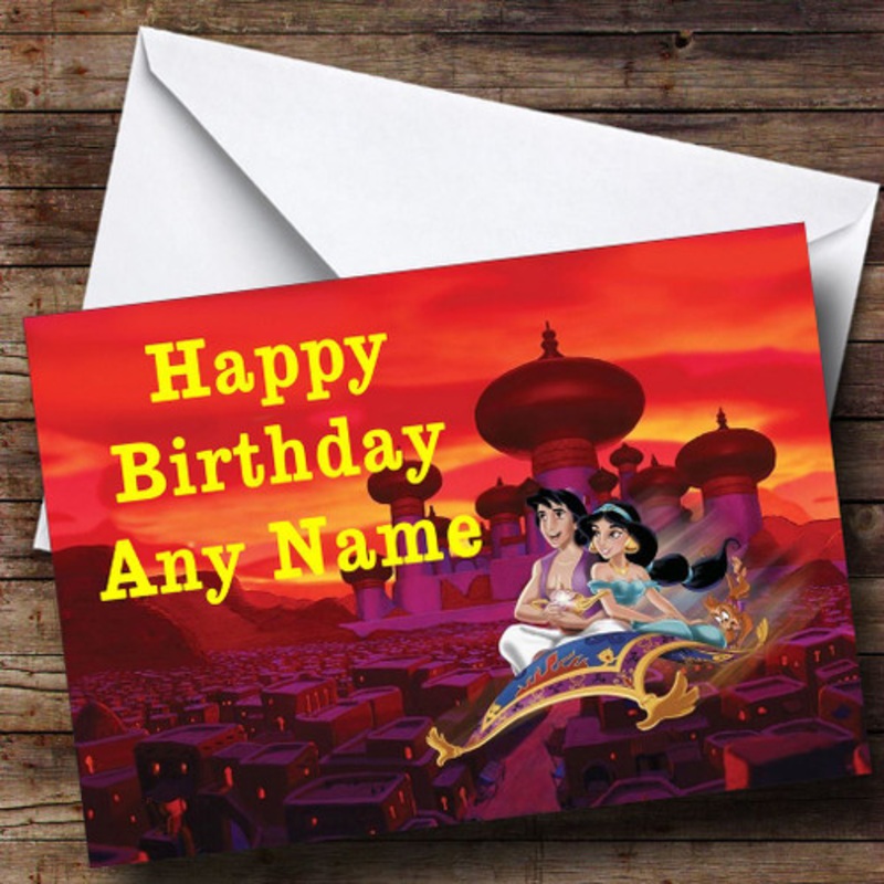 Aladdin Personalised Birthday Card – The Card Zoo