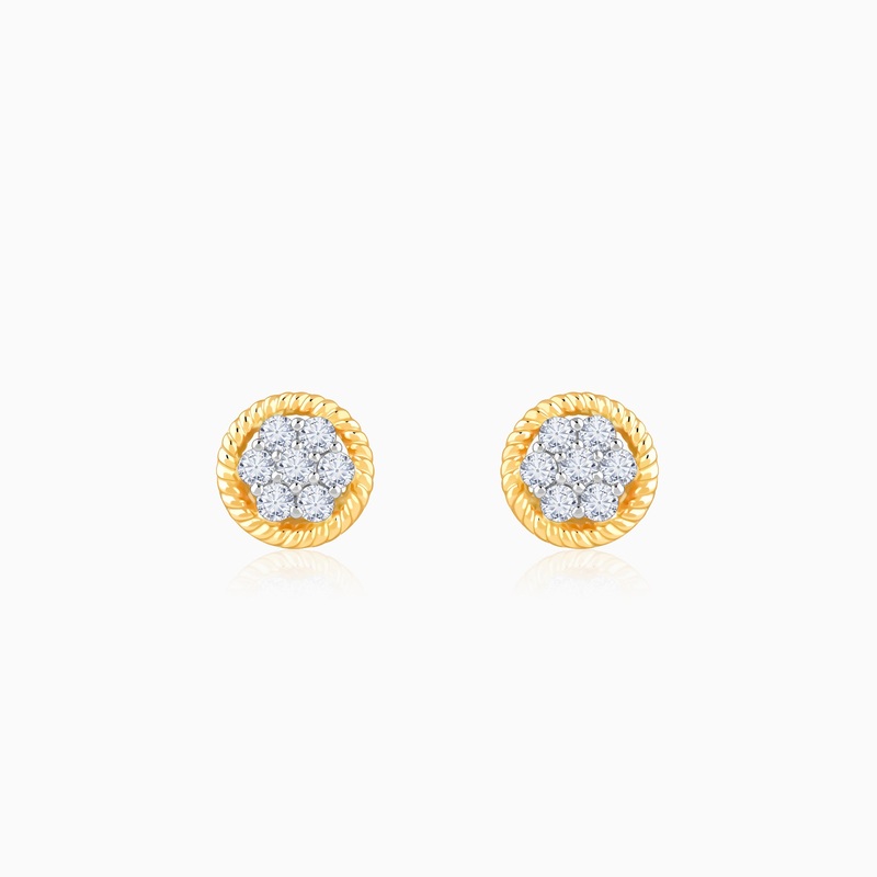 Gold Auriora Lab Grown Diamond Stud Earrings