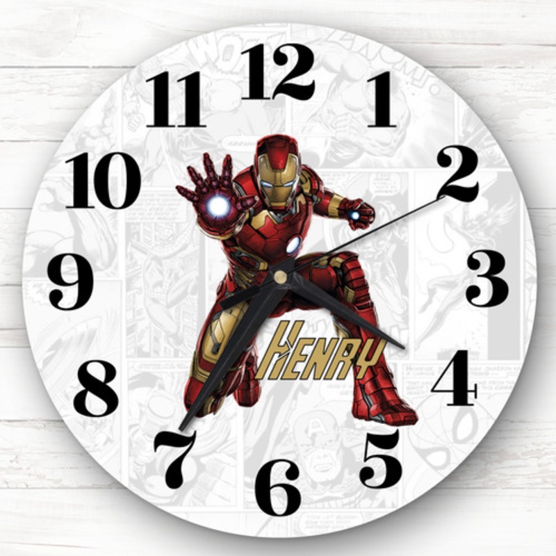 Marvel Iron Man Superhero Comic Heroes Personalised Gift Personalised Clock – The Card Zoo