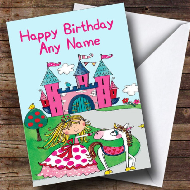 Princess And Unicorn Personalised Birthday Card – The Card Zoo