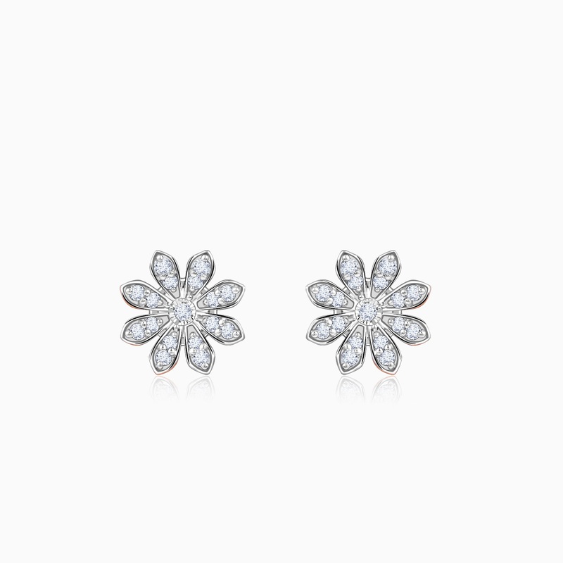 Rose Gold Jasmine Diamond Earrings