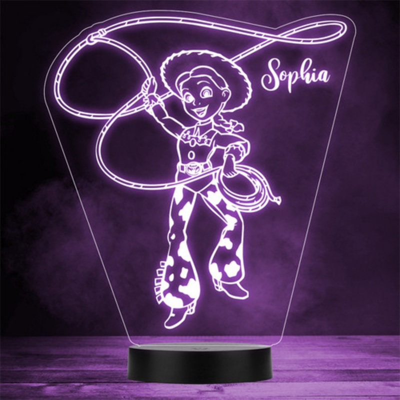 Toy Story Jessie Lasso Personalised Gift Colour Changing LED Lamp Night Light – The Card Zoo