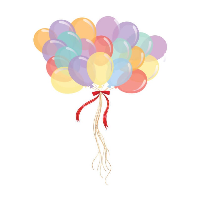 20pcs Round Latex Bouquet
