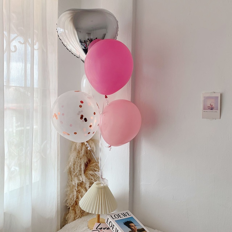 520 Pink Pink Helium Bubble Balloon Set (Johor Bahru Delivery Only)