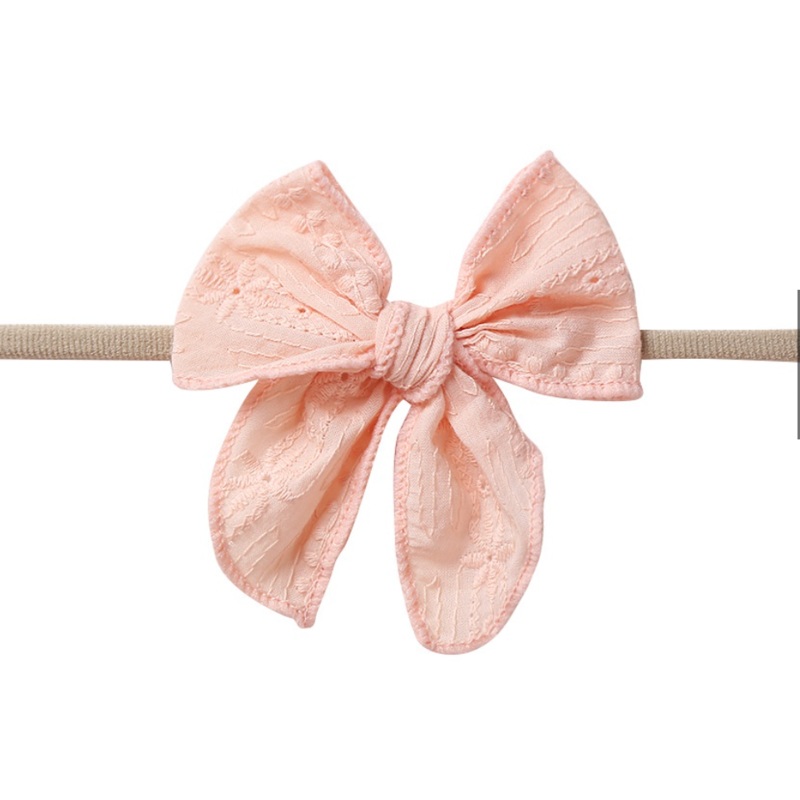 Add-On Embroidered Baby Bow Headbands – Set of Three