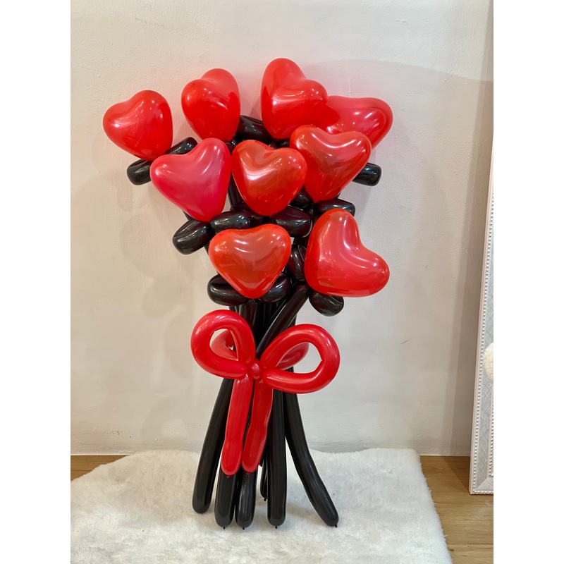 Balloon Flower Bouquet | Standard – Heartshape Series (Klang Valley Delivery)