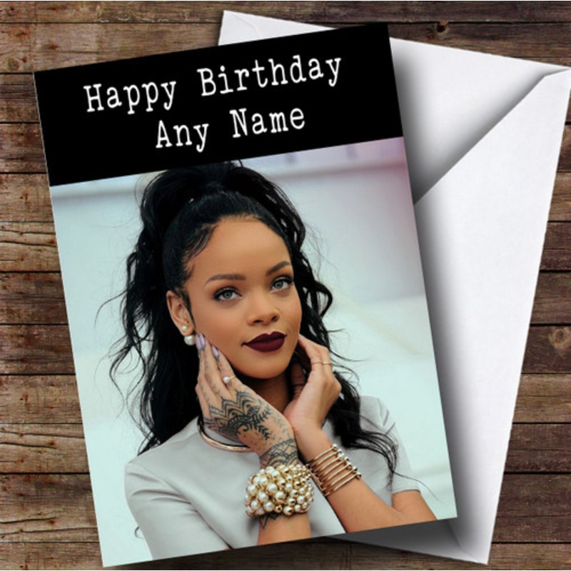 Personalised Rihanna Celebrity Birthday Card – The Card Zoo