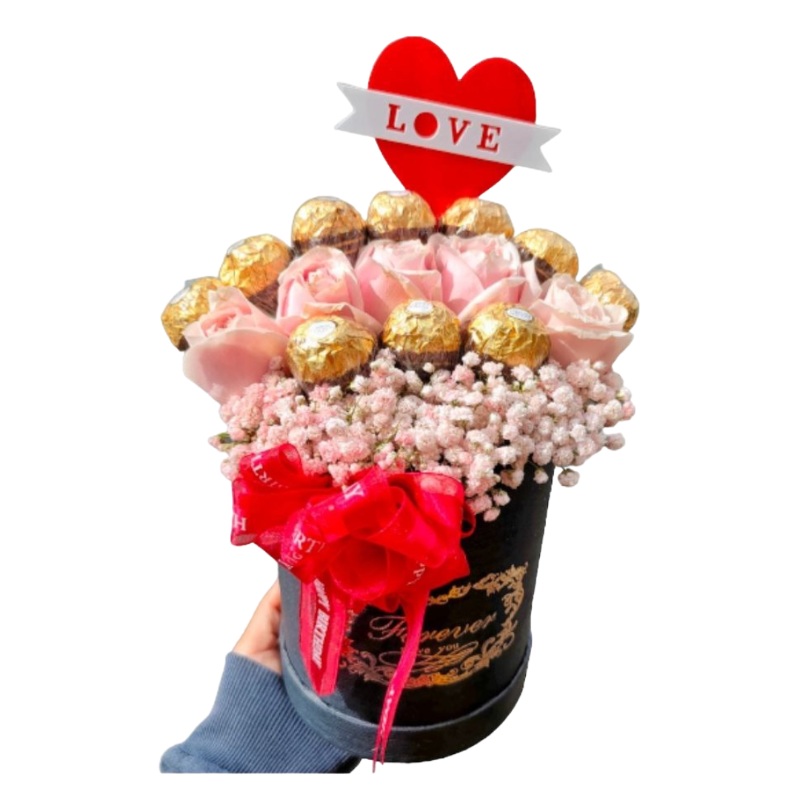 Ferrero Rose Box Bouquet (Klang Valley Delivery Only)