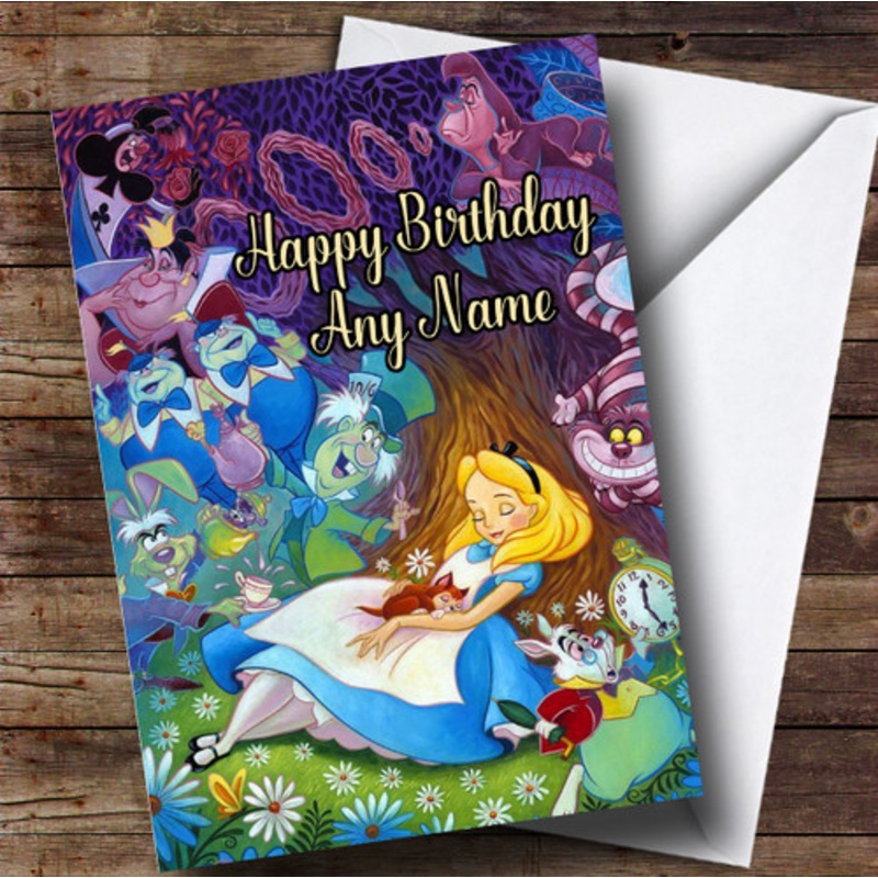 Personalised Disney Alice In Wonderland Children’s Birthday Card – The Card Zoo