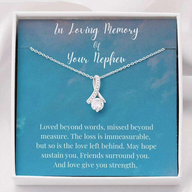 Aunt Necklace, Uncle Necklace, Loss Of A Nephew Necklace, In Loving Memory Of Your Nephew, Memorial Gifts