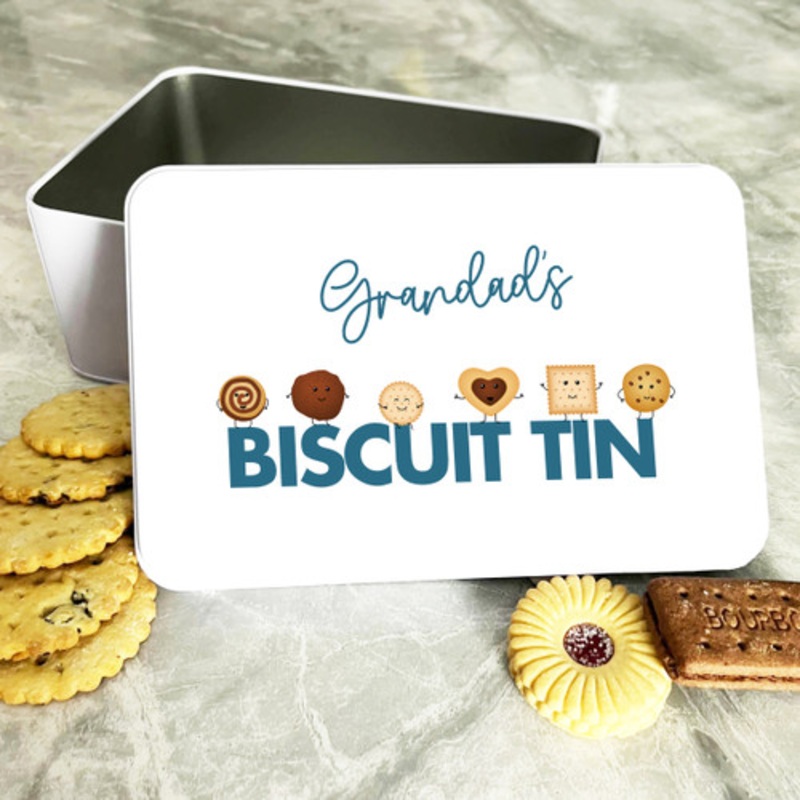 Funny Cookies Grandad’s Biscuit Tin Personalised Rectangle – The Card Zoo