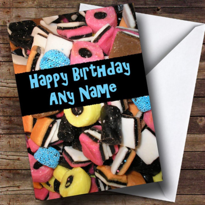 Liquorice Allsorts Sweets Personalised Birthday Card – The Card Zoo