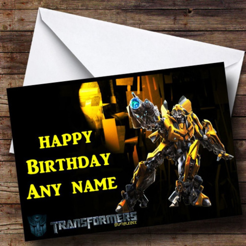 Transformers Bumble Bee Personalised Birthday Card – The Card Zoo