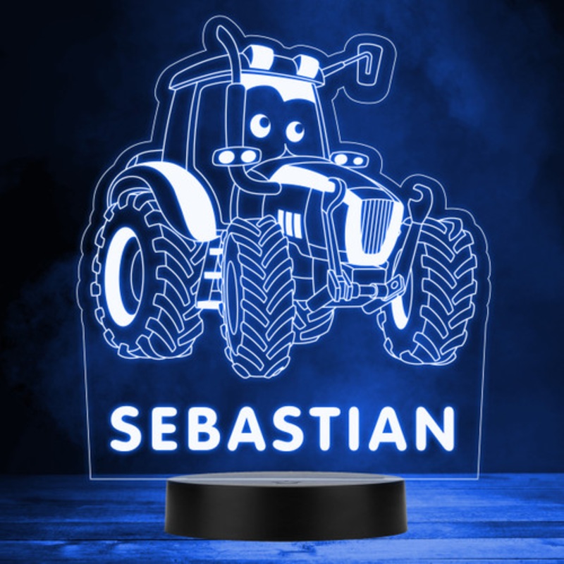 Cute Tractor Show Kids Farm Personalised Gift Colour Changing Night Light – The Card Zoo