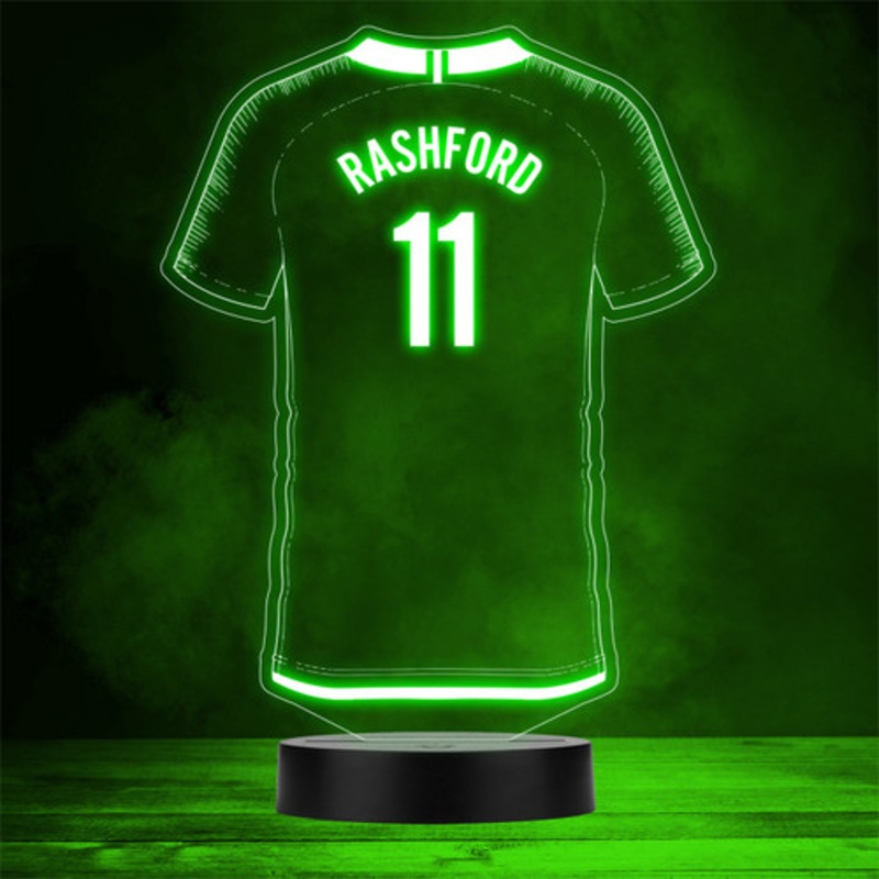 Football Shirt Rashford Sports Fan World Cup Custom Gift Colour Night Light – The Card Zoo