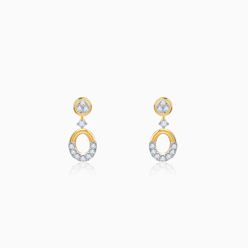 Gold Orb of Grace Diamond Earrings
