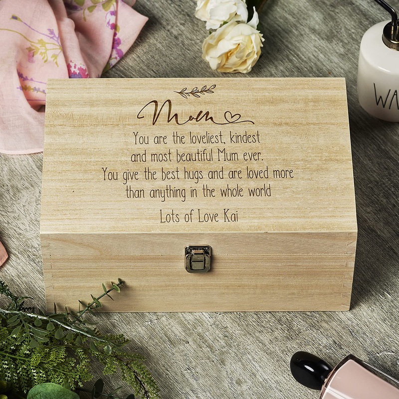 Personalised Large Wooden Mum Sentiment Memory Keepsake Gift