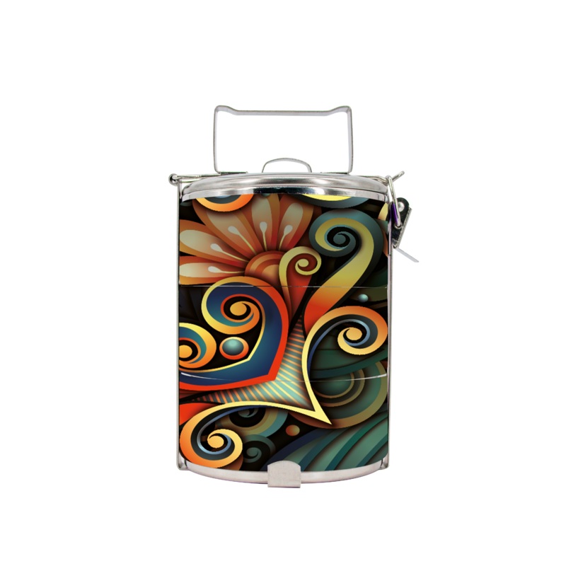 BDARI Tiffin Carrier – Black Batik (Nationwide Delivery)