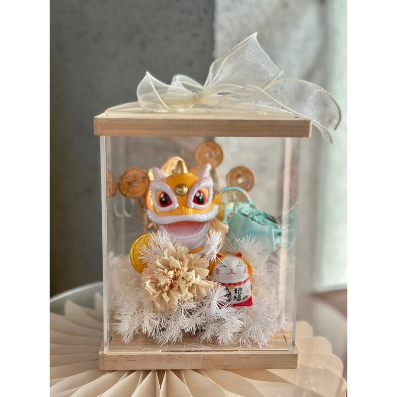 Fortune & Blessings Preserved Blooms Acylic Box (Klang Valley Delivery)