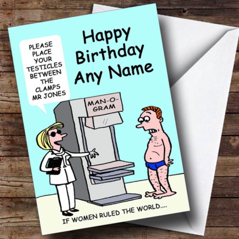 Funny Rude Manogram Personalised Birthday Card – The Card Zoo