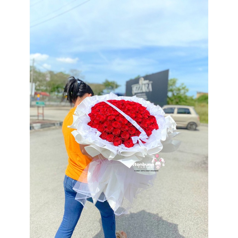99 Fresh Rose Bouquet (Penang Delivery Only)