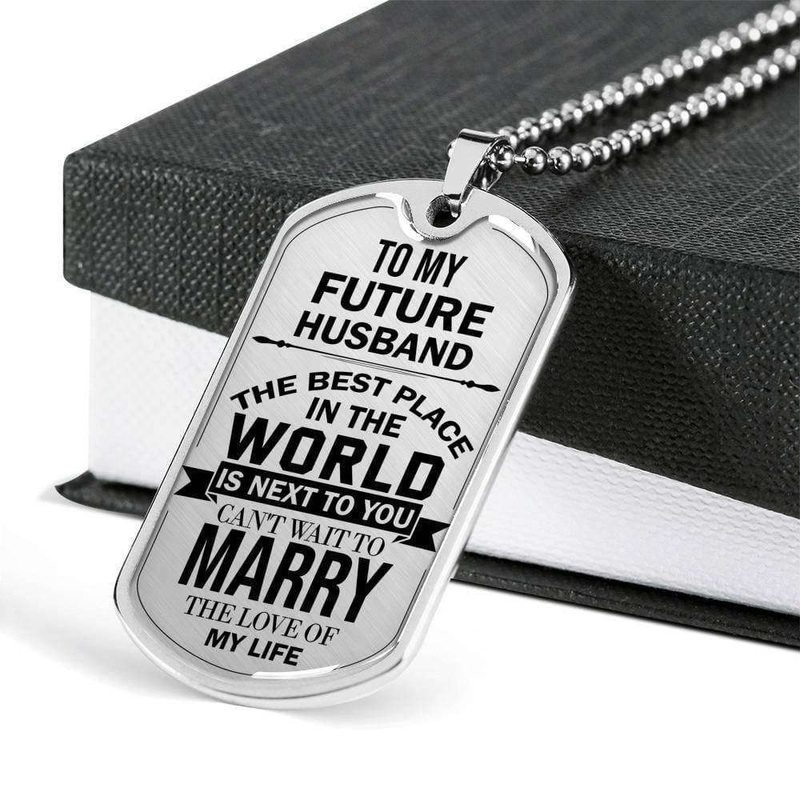 Boyfriend Dog Tag, Custom Gift For Future Husband Dog Tag Military Chain Necklace Dog Tag