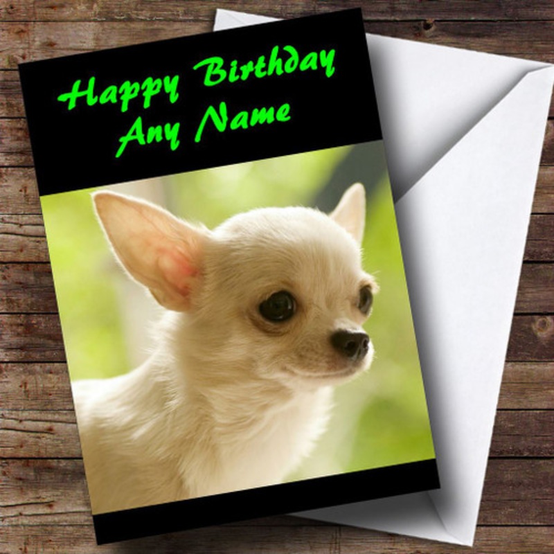 Chihuahua Dog Personalised Birthday Card – The Card Zoo
