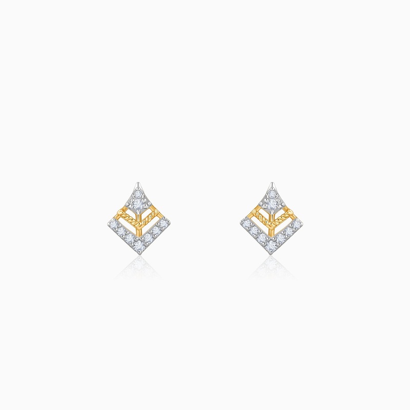 Gold Aero Kite Lab Grown Diamond Studs