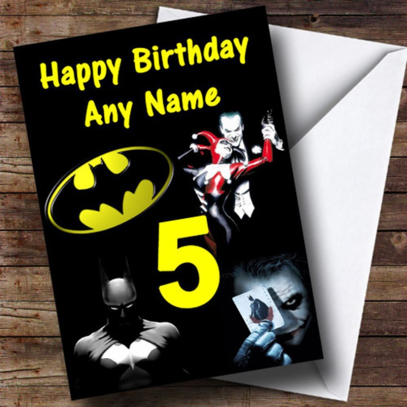 Batman Characters Personalised Birthday Card – The Card Zoo