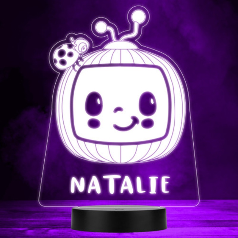 Cocomelon Logo Kids TV Colour Changing Led Lamp Personalised Gift Night Light – The Card Zoo