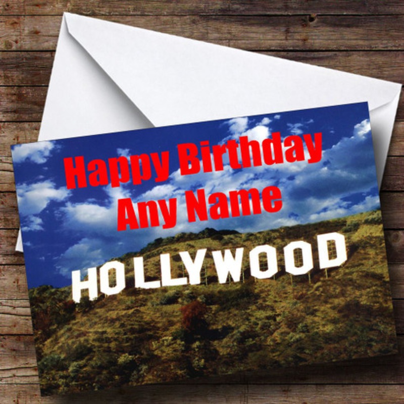Hollywood Personalised Birthday Card – The Card Zoo