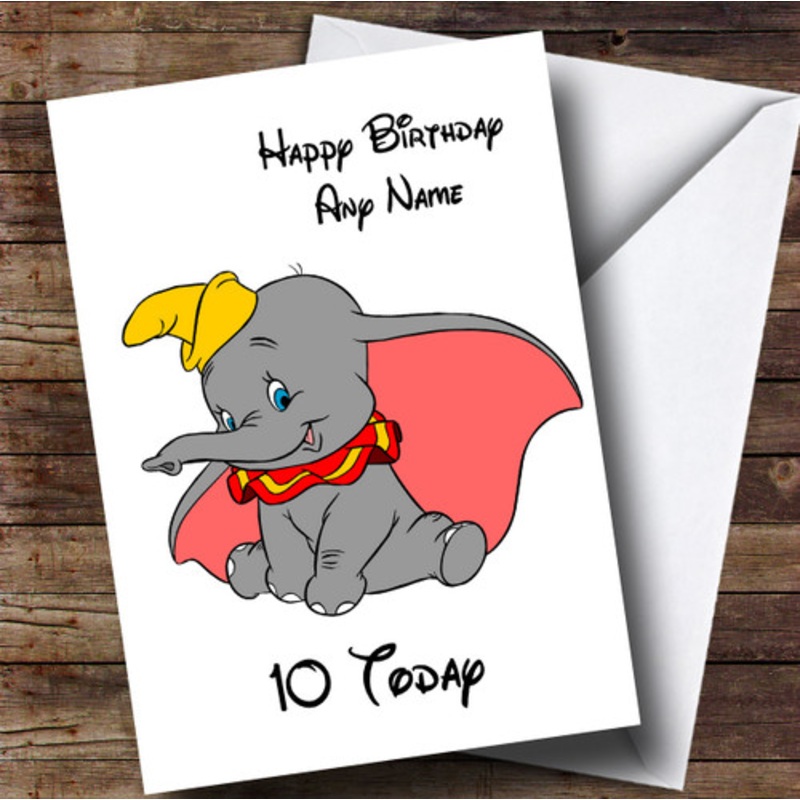 Personalised White Disney Dumbo Children’s Birthday Card – The Card Zoo
