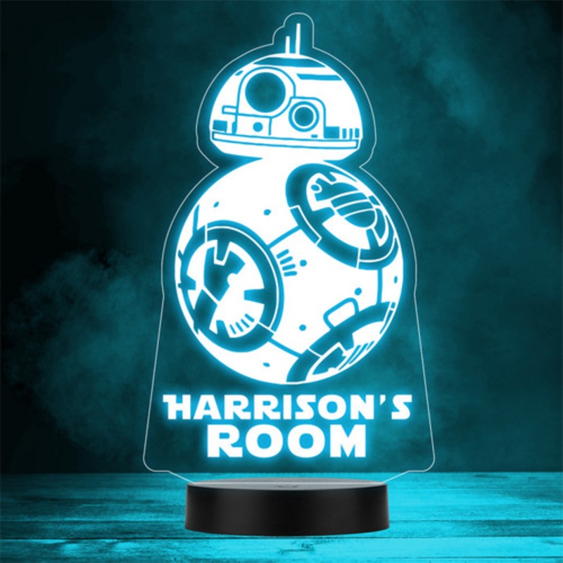Star Wars BB8 Personalised Gift Colour Changing LED Lamp Night Light – The Card Zoo