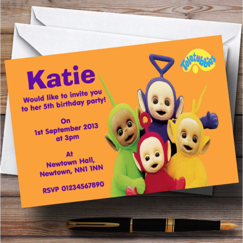Teletubbies Personalised Children’s Birthday Party Invitations – The Card Zoo