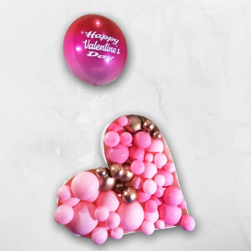 3D Heart Shape With Orbz and Personalized Message