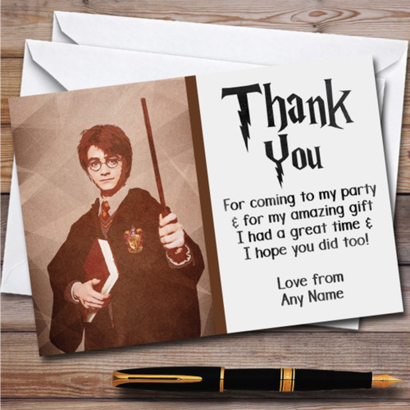 Harry Potter Retro Fade Children’s Personalised Birthday Party Thank You Cards – The Card Zoo