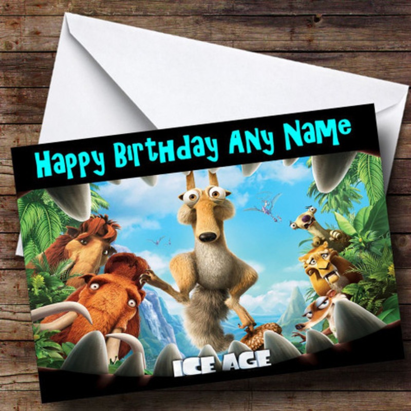 Ice Age Personalised Birthday Card – The Card Zoo