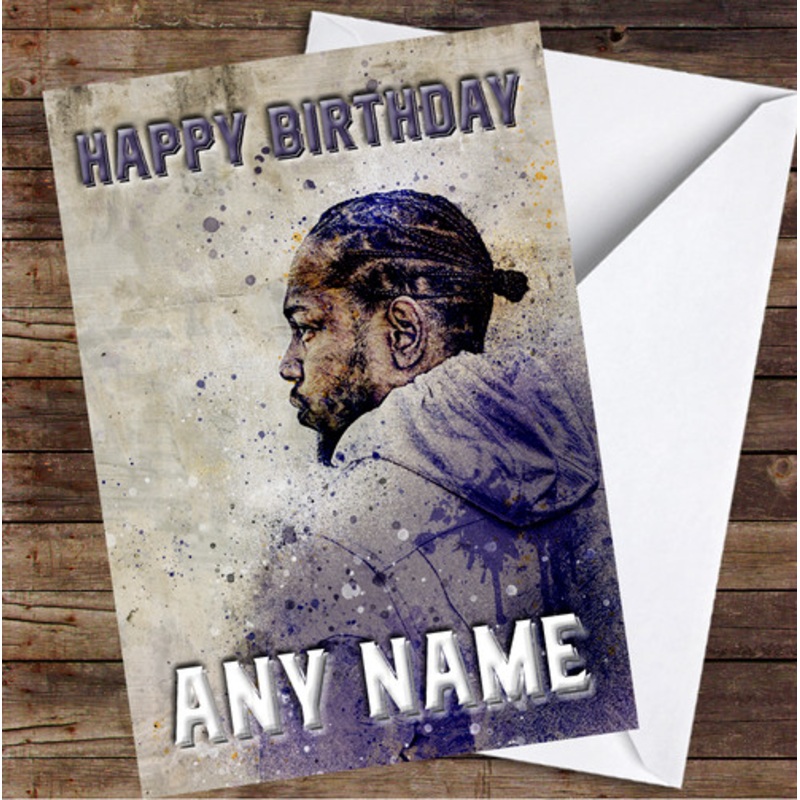Kendrick Lamar Urban Fade Splatter Personalised Birthday Card – The Card Zoo